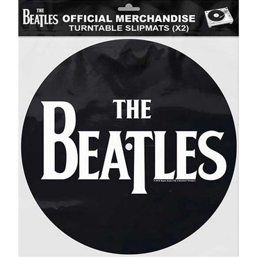 THE BEATLES ビートルズ (来日 60周年 ) - Drop T Logo & Apple / 2枚セット / スリップマット