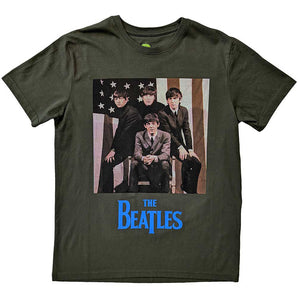 THE BEATLES ビートルズ (ABBEY ROAD 55周年 ) - US Flag Photo / Tシャツ / メンズ 【公式 / オフィシャル】