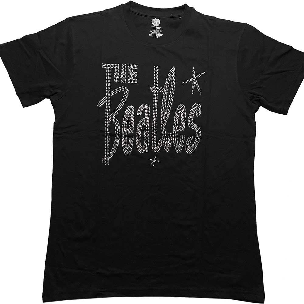 THE BEATLES ビートルズ (来日 60周年 ) - Retro Logo / Embellished / Tシャツ / メンズ