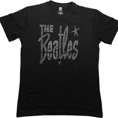 THE BEATLES ビートルズ (来日 60周年 ) - Retro Logo / Embellished / Tシャツ / メンズ
