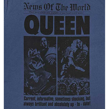 QUEEN クイーン (フレディ 生誕 80年 ) - News of the World 40th Front Page / 半袖ラグラン / リンガー / Tシャツ / メンズ