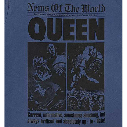 QUEEN クイーン (フレディ 生誕 80年 ) - News of the World 40th Front Page / 半袖ラグラン / リンガー / Tシャツ / メンズ