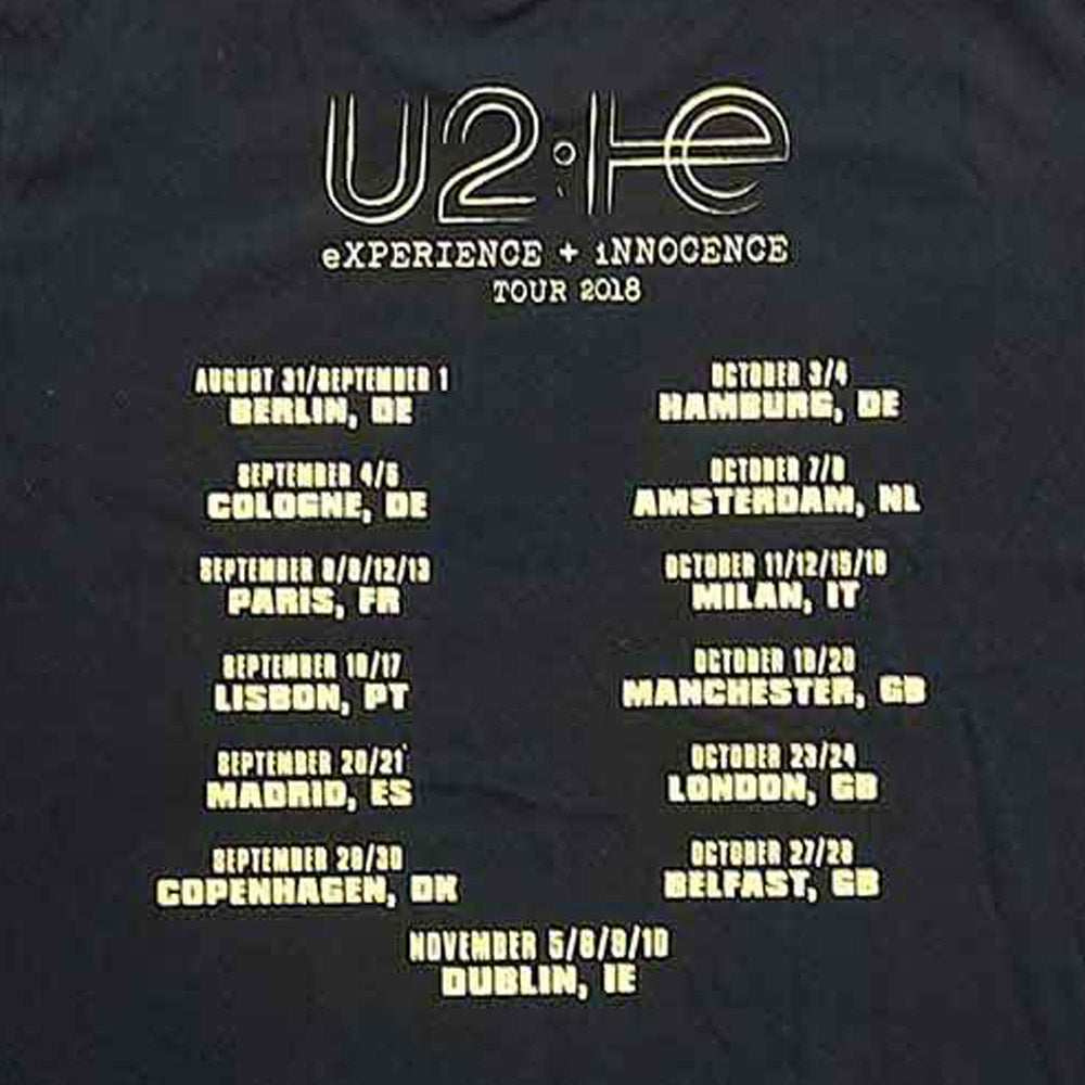 U2 UNISEX T-SHIRT ユーツー (結成 50周年 ) - Logo 2018 / バックプリントあり / EX-TOUR / Tシャツ / メンズ