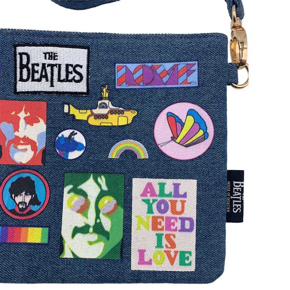 THE BEATLES ビートルズ (来日 60周年 ) - Denim Cross Body Bag / Disaster(U.K.ブランド) / ショルダーバッグ