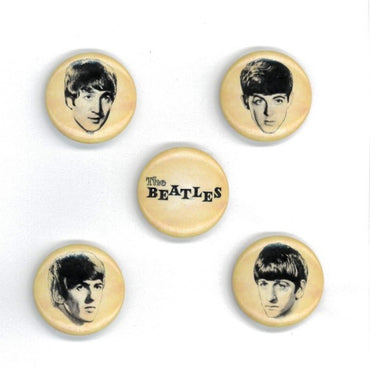 THE BEATLES ビートルズ (来日 60周年 ) - She Loves You Vintage / 5個セット / バッジ