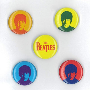 THE BEATLES ビートルズ (来日 60周年 ) - J,P,G&R Coloured / 5個セット / バッジ