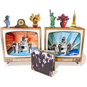 THE BEATLES ビートルズ (ABBEY ROAD 55周年 ) - First TV Appearance in U.S. at Ed Sullivan Show / 2 shows, 2 TV Dioramas / Tatebankoペーパージオラマ / グッズ 【公式 / オフィシャル】