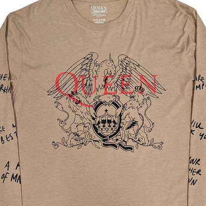 QUEEN クイーン (フレディ 生誕 80年 ) - Handwritten / 長袖 / アームプリントあり / Tシャツ / メンズ