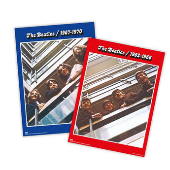 THE BEATLES - (ABBEY ROAD 55周年 ) - 赤盤・青盤 SET MINIPOSTERS / 2枚セット