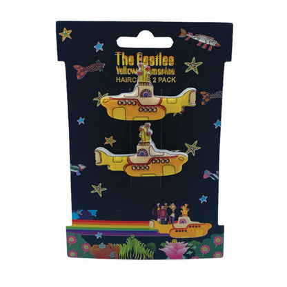 THE BEATLES ビートルズ (来日 60周年 ) - Yellow Submarine Hairclips / 2個セット / Disaster(U.K.ブランド) / ファッション雑貨