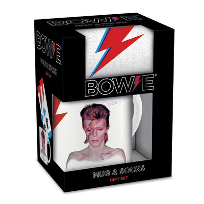 DAVID BOWIE デヴィッドボウイ (追悼 10年 ) - Aladdin Sane / マグ & ソックスセット / マグカップ