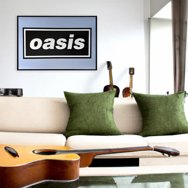 OASIS オアシス (結成 35周年 ) - LOGO ON BLUE / ポスター