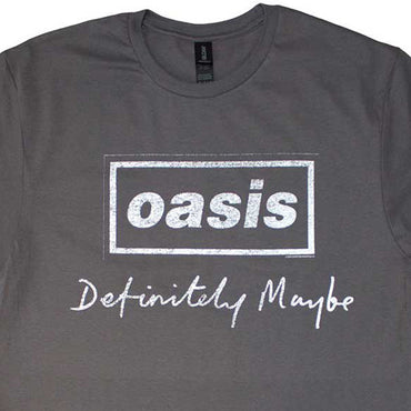 OASIS オアシス (結成 35周年 ) - Definitely Maybe Distressed Text Logo / Tシャツ / メンズ