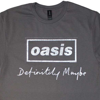 OASIS オアシス (結成 35周年 ) - Definitely Maybe Distressed Text Logo / Tシャツ / メンズ