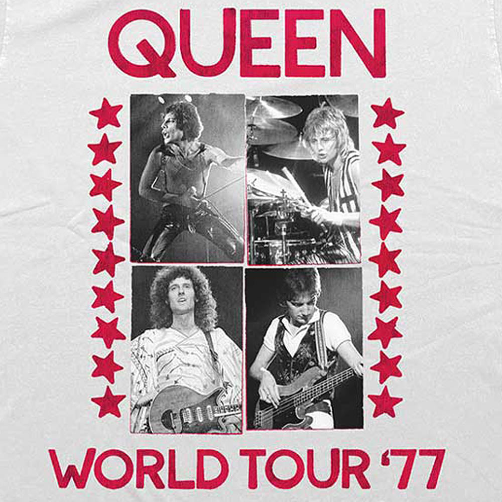 QUEEN クイーン (フレディ 生誕 80年 ) - World Tour 77 / Tシャツ / メンズ