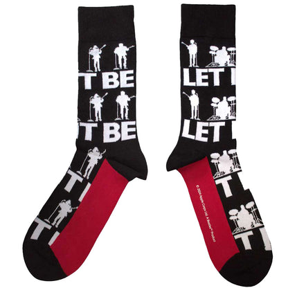 THE BEATLES ビートルズ (来日 60周年 ) - Let It Be Silhouettes Repeat / ソックス / メンズ