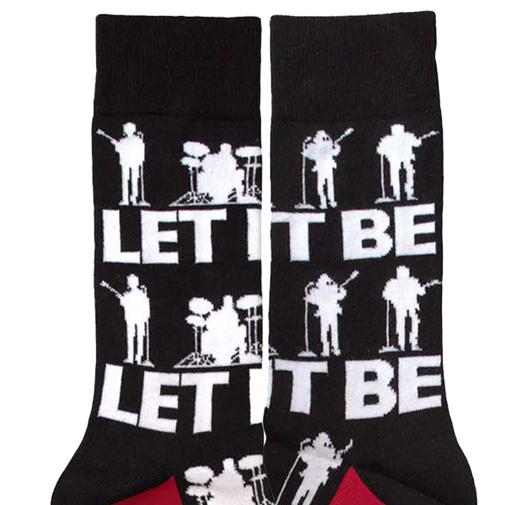 THE BEATLES ビートルズ (来日 60周年 ) - Let It Be Silhouettes Repeat / ソックス / メンズ