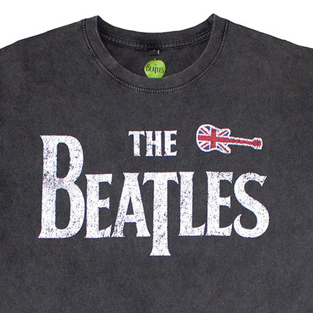【予約商品】 THE BEATLES ビートルズ (来日 60周年 ) - Guitar & Drop T / Stone Wash / Tシャツ / メンズ