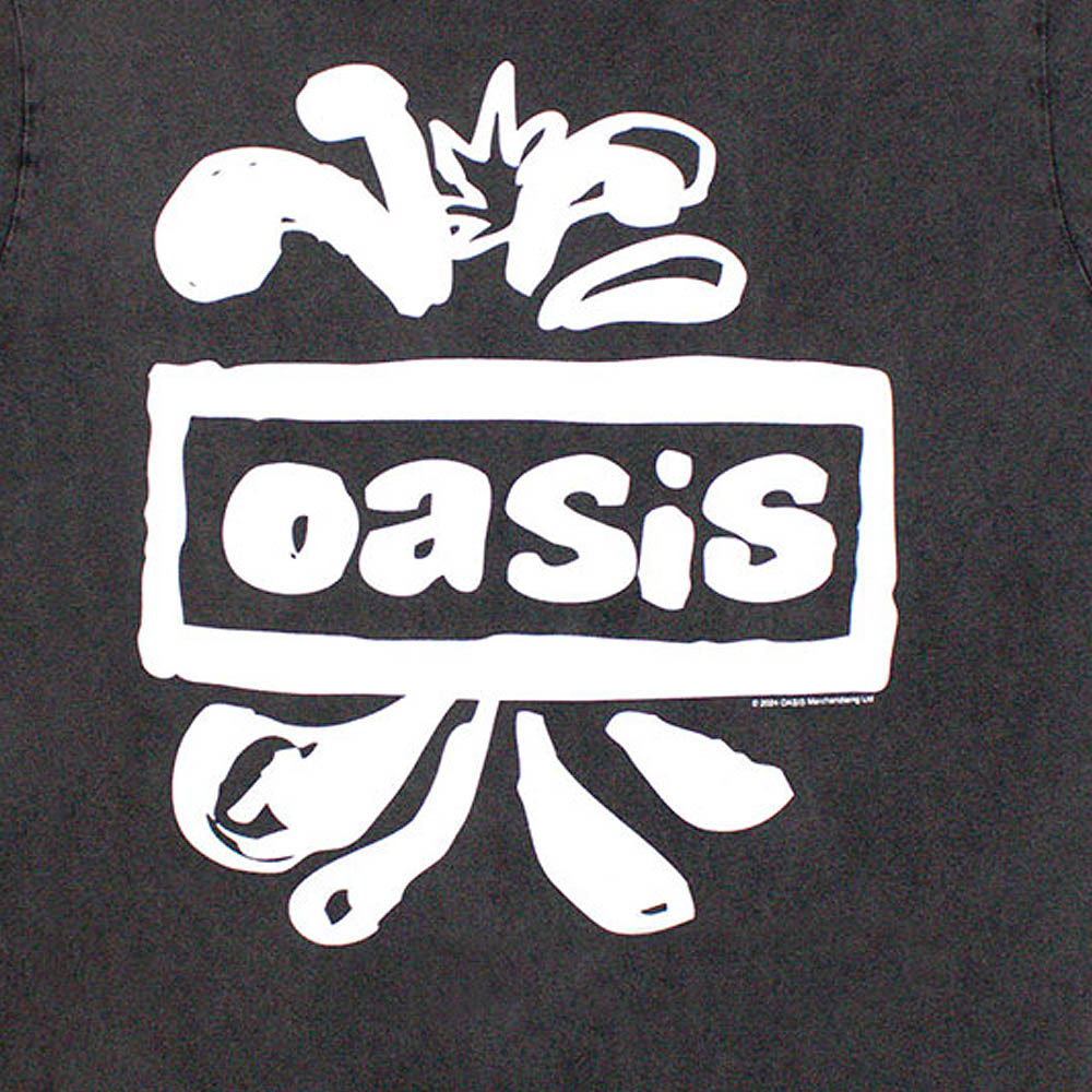 OASIS オアシス (結成 35周年 ) - Logo Splat / Stone Wash / Tシャツ / メンズ
