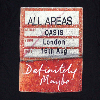 OASIS オアシス (結成 35周年 ) - Definitely Maybe AAA Pass / バックプリントあり / Tシャツ / メンズ