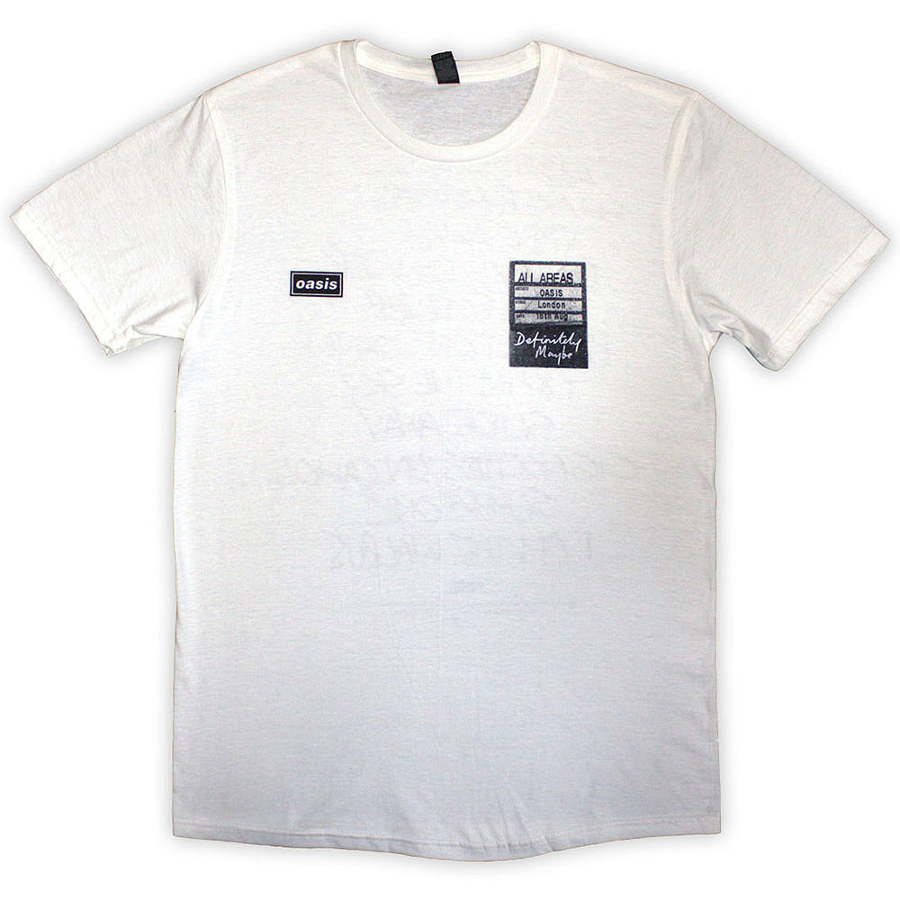 OASIS オアシス (結成 35周年 ) - Definitely Maybe AAA Setlist / バックプリントあり / Tシャツ / メンズ