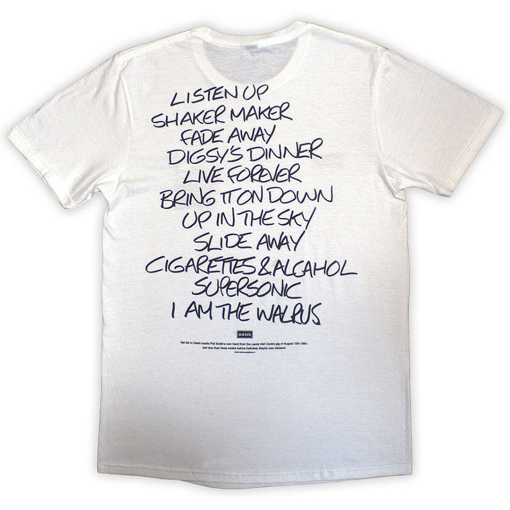 OASIS オアシス (結成 35周年 ) - Definitely Maybe AAA Setlist / バックプリントあり / Tシャツ / メンズ