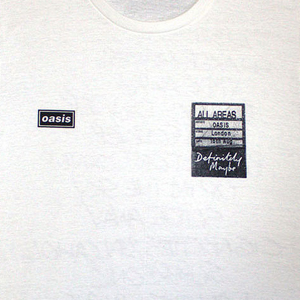 OASIS オアシス (結成 35周年 ) - Definitely Maybe AAA Setlist / バックプリントあり / Tシャツ / メンズ
