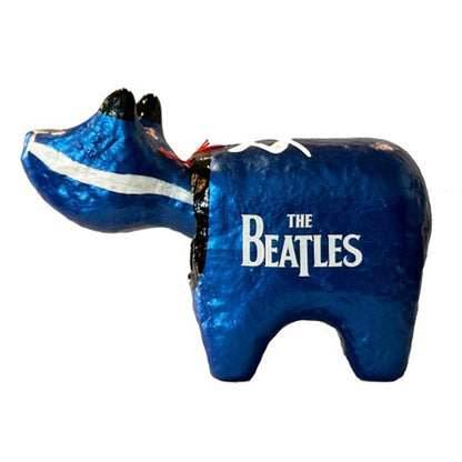 THE BEATLES ビートルズ (来日 60周年 ) - meets Japanese traditional craft Album debut 60th anniversary / 赤べこ / 青色 / インテリア置物