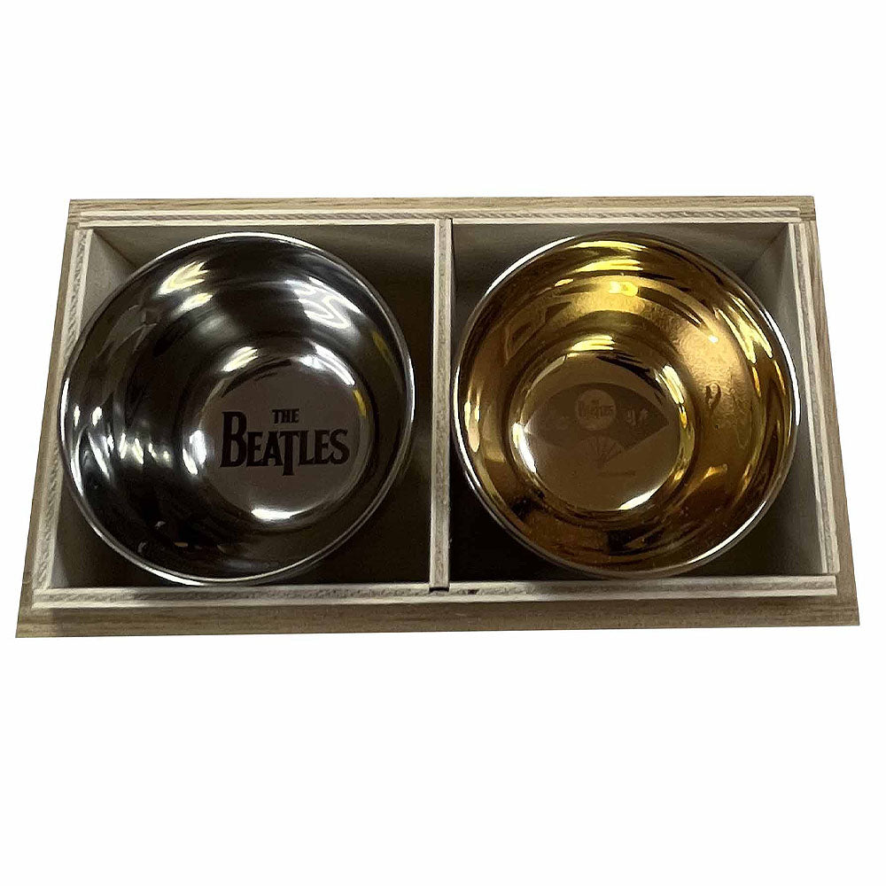 THE BEATLES ビートルズ (来日 60周年 ) - meets Japanese traditional craft Album debut 60th anniversary / ぐい呑み2個セット / 中金扇子柄＆中銀ロゴ / 食器・グラス