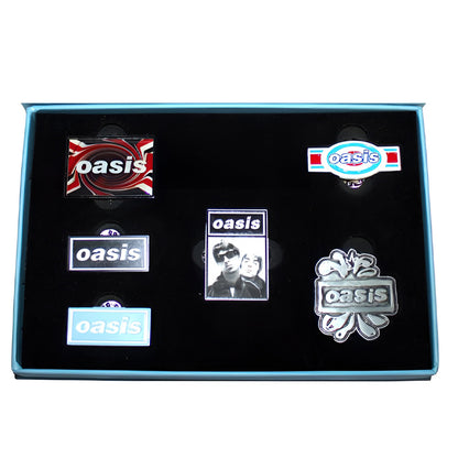 OASIS オアシス (結成 35周年 ) - Collectable Pin Badge Set / 6個セット / バッジ