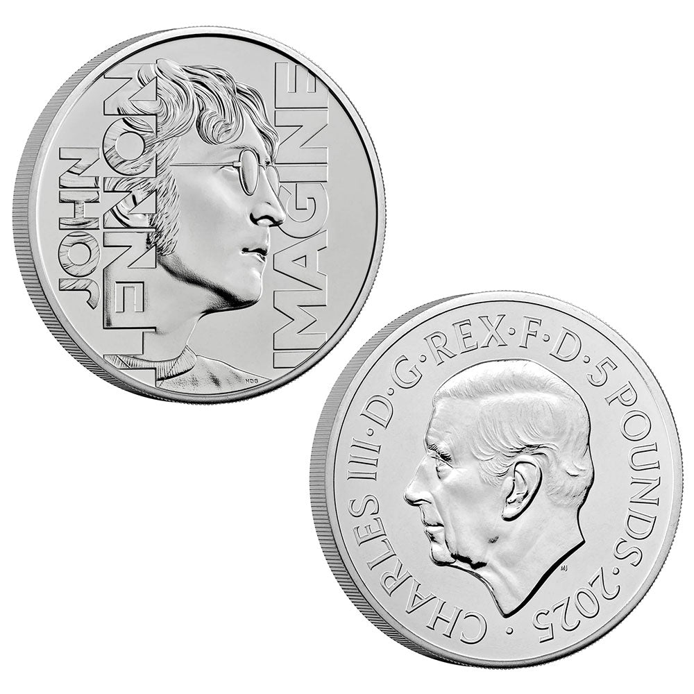JOHN LENNON ジョンレノン (生誕 85年 ) - 2025 UK £5 Brilliant Uncirculated Coin / 英国王立造幣局 / コイン