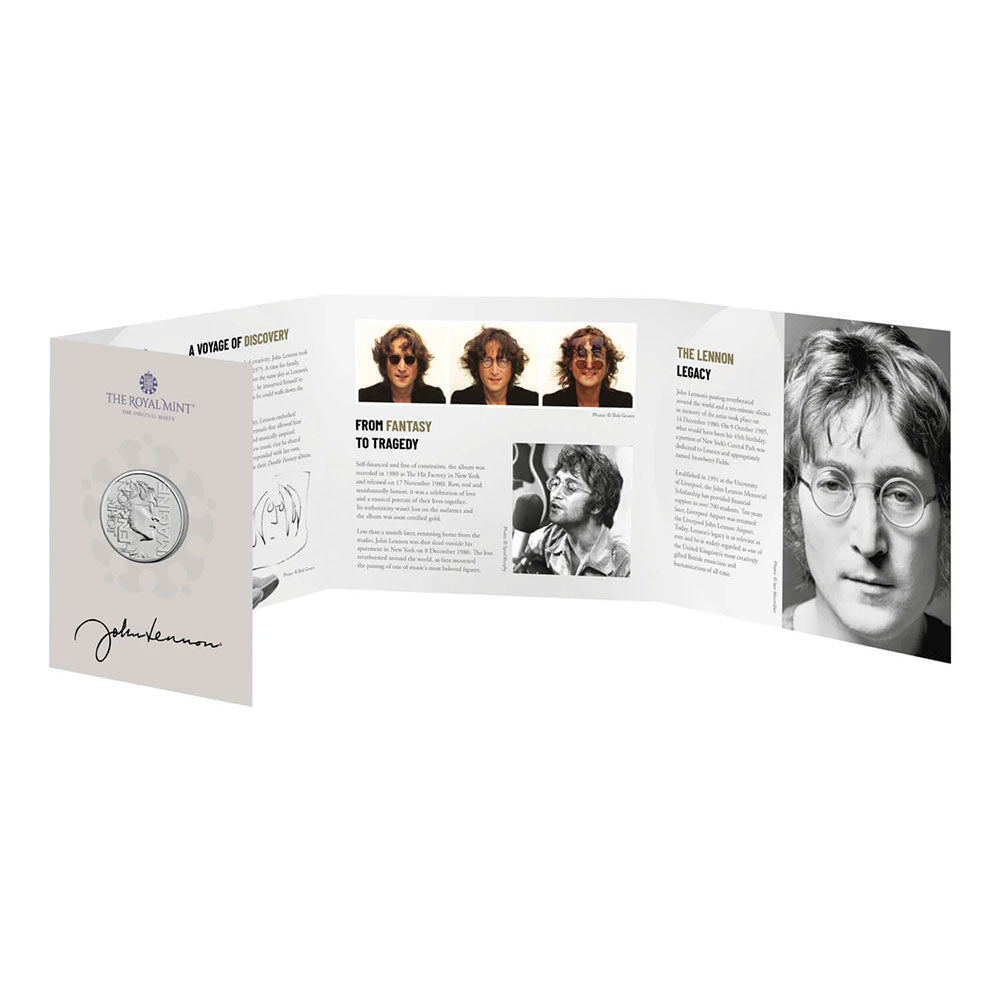 JOHN LENNON ジョンレノン (生誕 85年 ) - 2025 UK £5 Brilliant Uncirculated Coin / 英国王立造幣局 / コイン