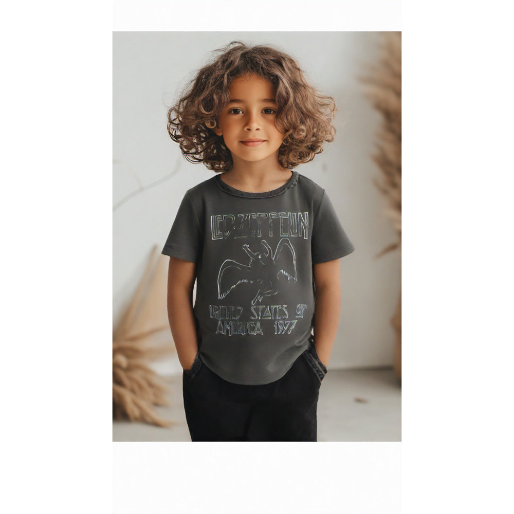LED ZEPPELIN レッドツェッペリン (来日 55周年 ) - US 77 Tour / Mini Amps / Amplified（ ブランド ） / Tシャツ / キッズ