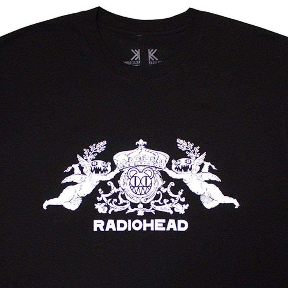 RADIOHEAD レディオヘッド (結成 35周年 ) - Bearhead Crest / オーガニックコットン / バックプリントあり / Tシャツ / メンズ