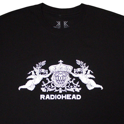 RADIOHEAD レディオヘッド (結成 35周年 ) - Bearhead Crest / オーガニックコットン / バックプリントあり / Tシャツ / メンズ