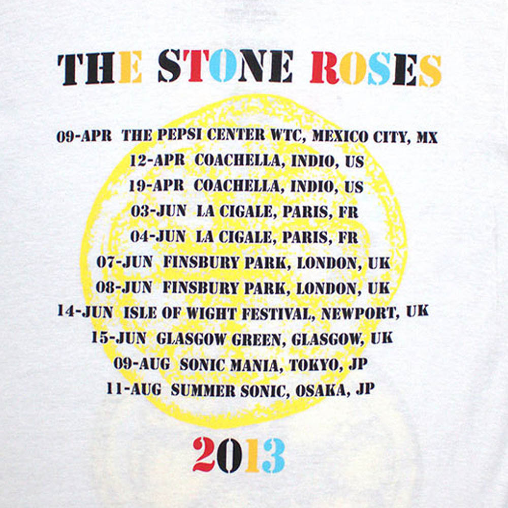 STONE ROSES ストーンローゼズ (マニ 追悼 ) - Tour 2013 / バックプリントあり / Tシャツ / メンズ