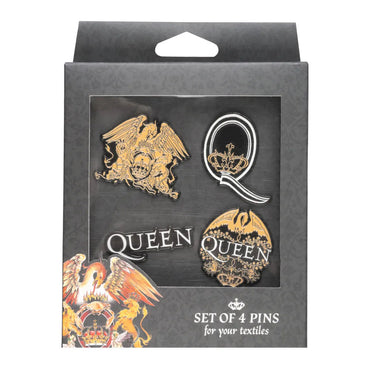 QUEEN クイーン (フレディ 生誕 80年 ) - QUEEN / 4個 ピンバッジセット / バッジ