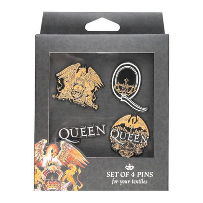QUEEN クイーン (フレディ 生誕 80年 ) - QUEEN / 4個 ピンバッジセット / バッジ