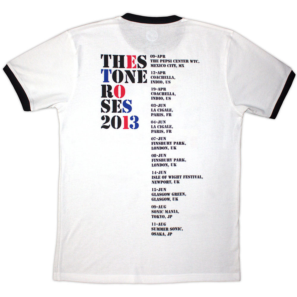 STONE ROSES ストーンローゼズ (マニ 追悼 ) - 2013 Tour / バックプリントあり / リンガー / Tシャツ / メンズ