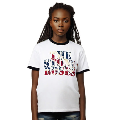 STONE ROSES ストーンローゼズ (マニ 追悼 ) - 2013 Tour / バックプリントあり / リンガー / Tシャツ / メンズ