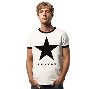 DAVID BOWIE デヴィッドボウイ (追悼 10年 ) - Blackstar Album Cover / リンガー / Tシャツ / メンズ
