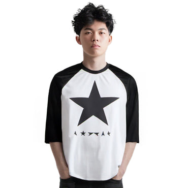 DAVID BOWIE デヴィッドボウイ (追悼 10年 ) - Blackstar Album Cover / 長袖 / ラグラン七分袖 / Tシャツ / メンズ