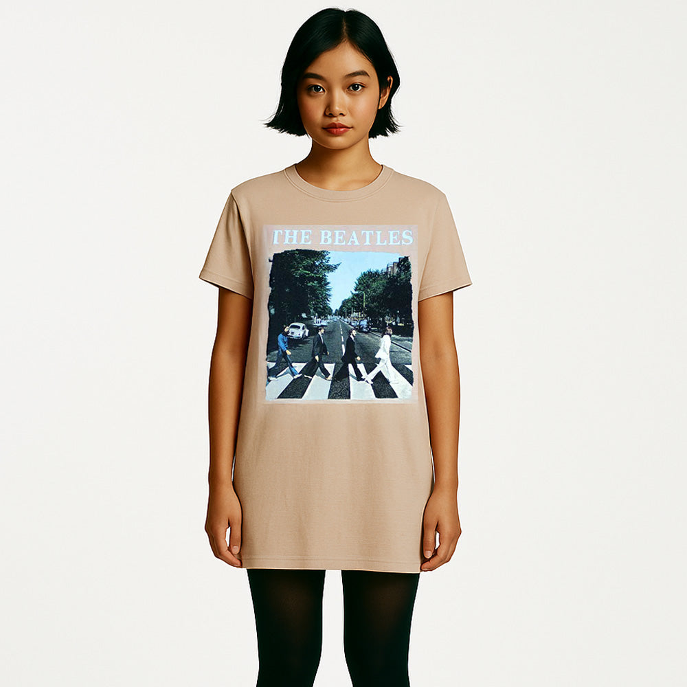 THE BEATLES ビートルズ (来日 60周年 ) - Abbey Road & Logo / Tシャツドレス / Tシャツ / レディース