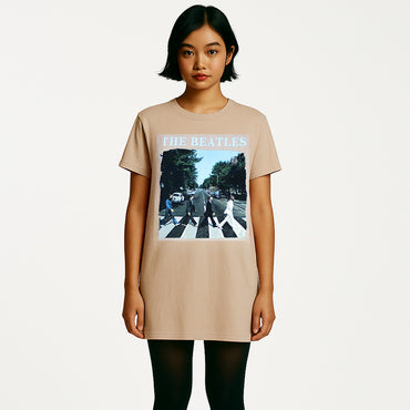 THE BEATLES ビートルズ (来日 60周年 ) - Abbey Road & Logo / Tシャツドレス / Tシャツ / レディース