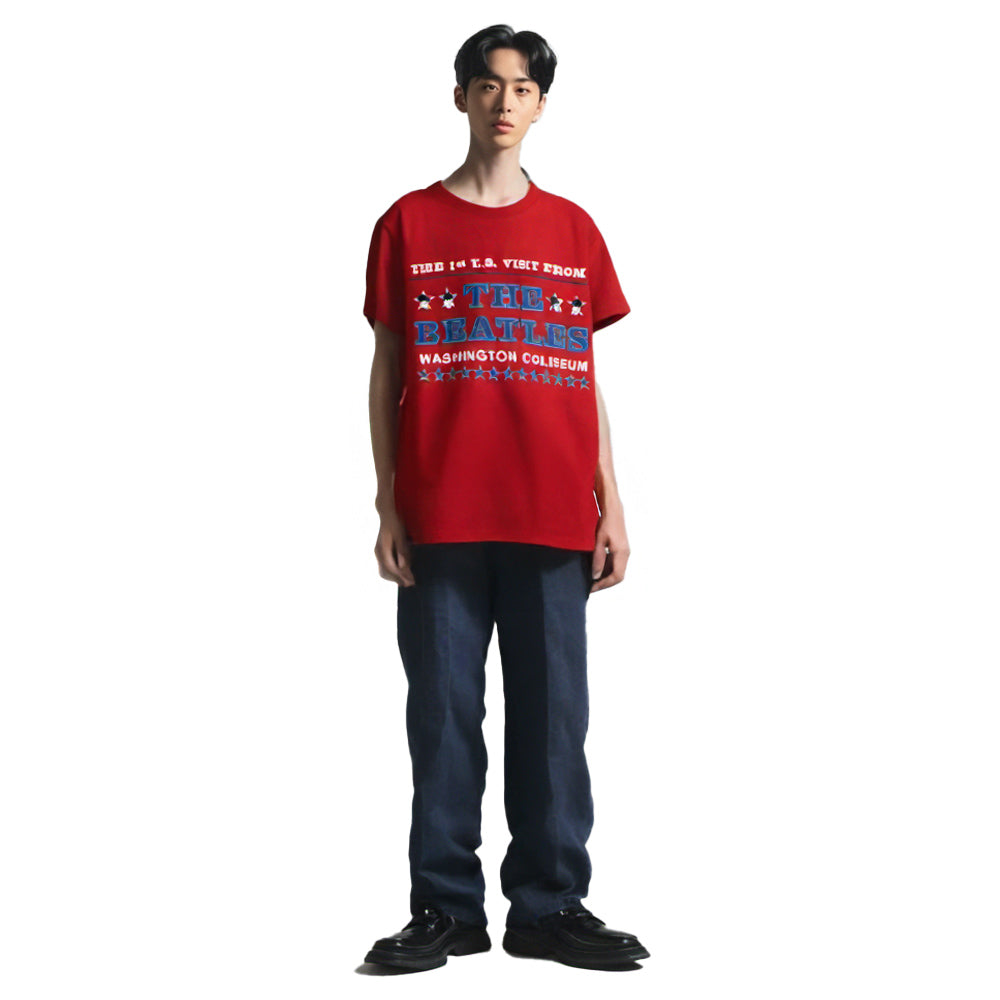 THE BEATLES ビートルズ (来日 60周年 ) - Washington '64 Stars Setlist / バックプリントあり / Tシャツ / メンズ