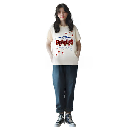 THE BEATLES ビートルズ (来日 60周年 ) - American Tour '64 / バックプリントあり / Tシャツ / メンズ