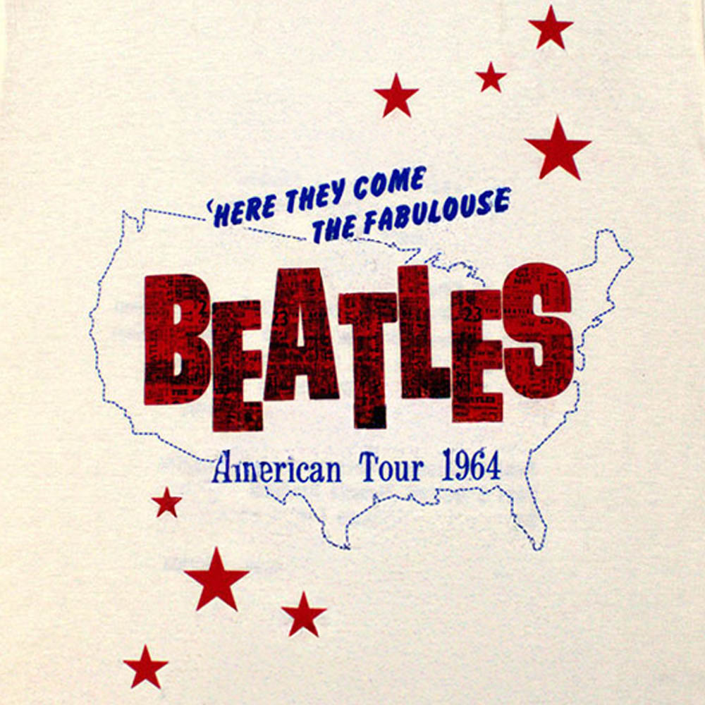 THE BEATLES ビートルズ (来日 60周年 ) - American Tour '64 / バックプリントあり / Tシャツ / メンズ