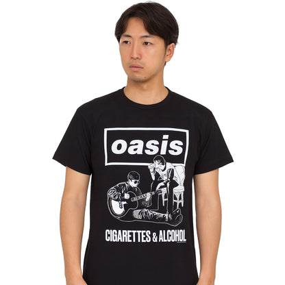 OASIS オアシス (結成 35周年 ) - Cigarettes & Alcohol Illustration Mono / Tシャツ / メンズ