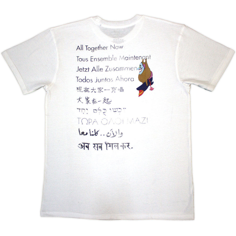THE BEATLES ビートルズ (来日 60周年 ) - Yellow Submarine Heads Collage / バックプリントあり / Tシャツ / メンズ
