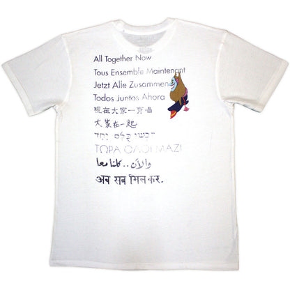 THE BEATLES ビートルズ (来日 60周年 ) - Yellow Submarine Heads Collage / バックプリントあり / Tシャツ / メンズ